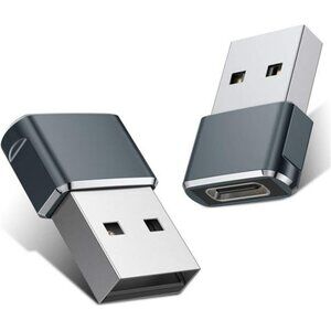 Basesailor USB to USB C Adapter for iPhone 16 Charger 2Pack USBC Female to A